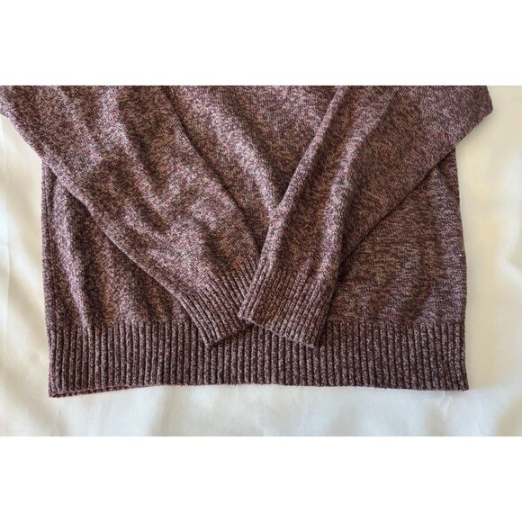 THEORY Eston T Quake Red Marled Pullover Sweater Men Large Crew Neck Knit - Picture 7 of 11